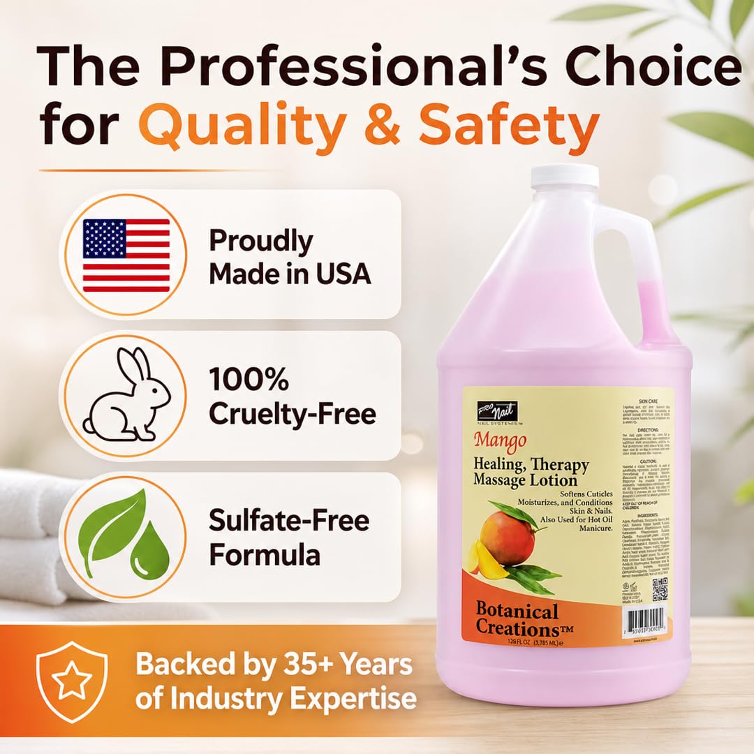 PRO NAIL Healing Therapy Massage Lotion - Nourishes &amp; Moisturizes Skin, Perfect for Pedicure, Manicure &amp; Body Care