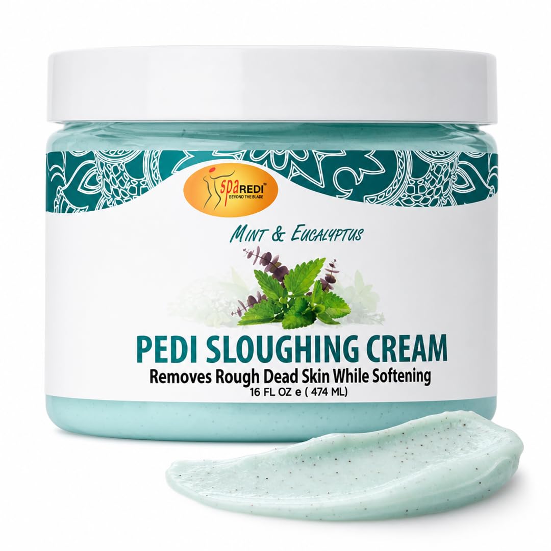 SPA REDI Sloughing Cream - Mint & Eucalyptus - Exfoliate & Refresh - 16 oz