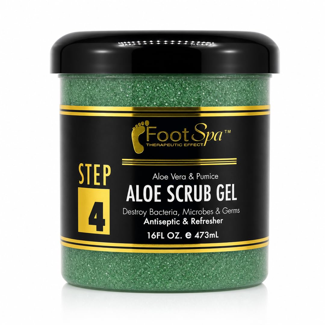 Foot Spa Exfoliating Scrub Gel – Bulk Refill Gallon for Manicure, Pedicure &amp; Body – Infused with Aloe Vera &amp; Salicylic Acid – Professional Exfoliator for Smooth, Polished &amp; Hydrated Skin - Beauty Market Online