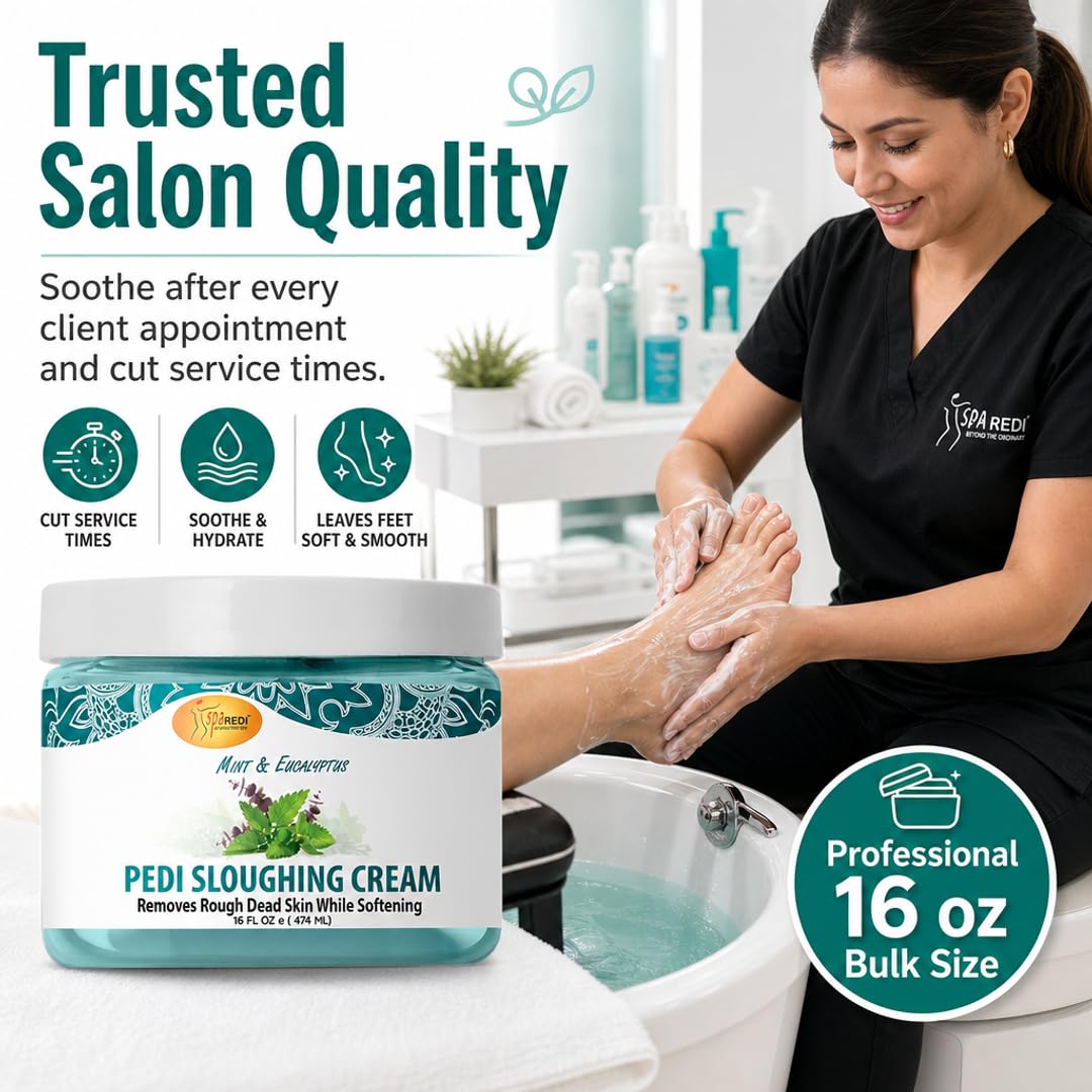SPA REDI Sloughing Cream Mint &amp; Eucalyptus 16 oz