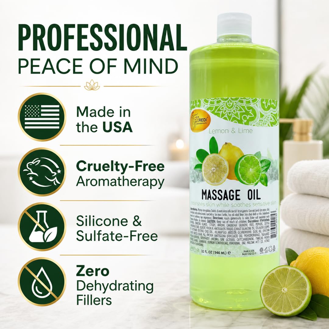 SPA REDI Massage Oil - Soothing Relief for Sore Muscles &amp; Hydrated Skin