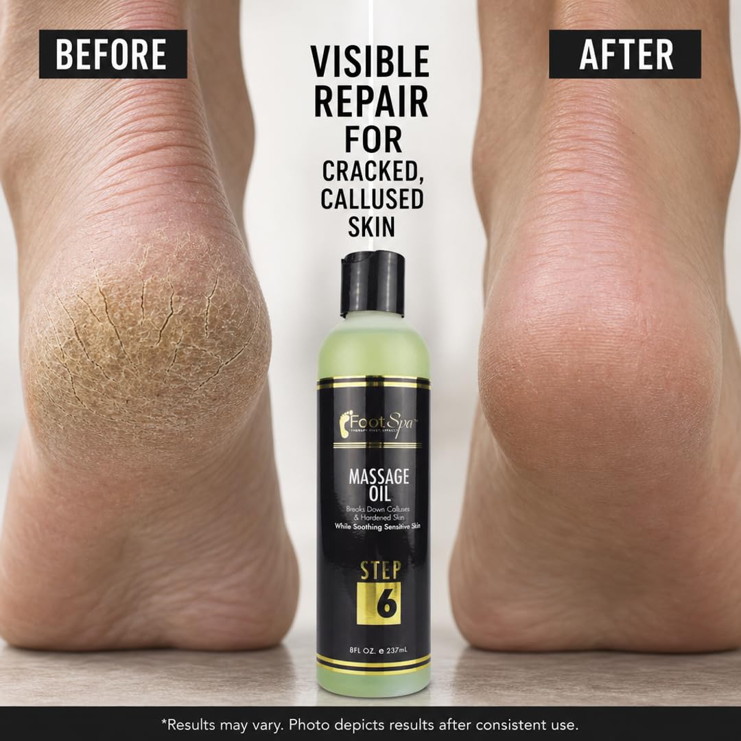 Foot Spa Massage Oil – Professional Massage Therapy with Tea Tree, Peppermint &amp; Eucalyptus – Deeply Hydrating for Full Body, Manicure &amp; Pedicure – Soothes Sore Muscles &amp; Repairs Dry Skin - Beauty Market Online