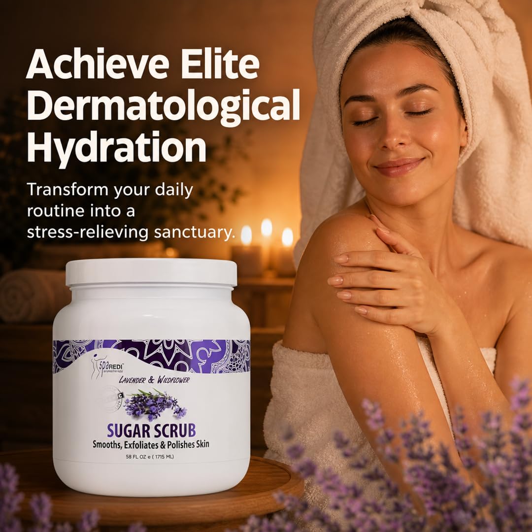 SPA REDI Sugar Body Scrub - Exfoliating &amp; Moisturizing for Smooth, Fresh Skin