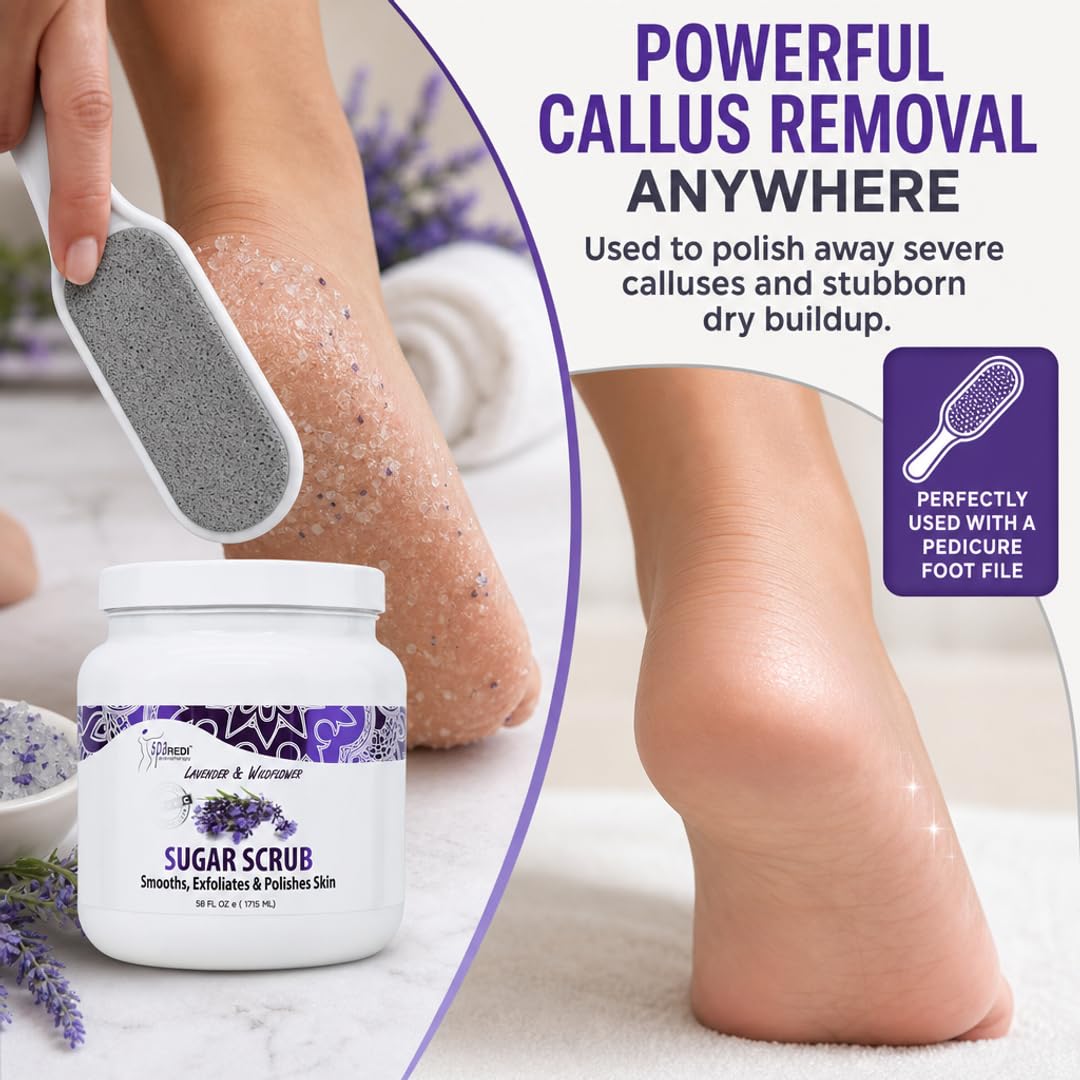 SPA REDI Sugar Body Scrub - Exfoliating &amp; Moisturizing for Smooth, Fresh Skin
