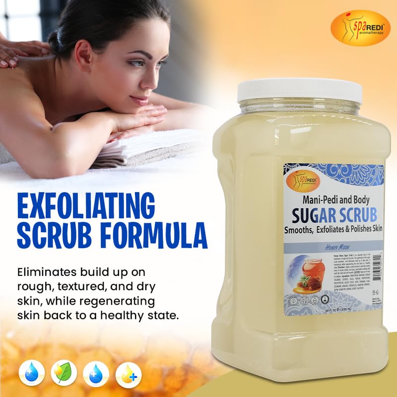 SPA REDI Sugar Body Scrub - Exfoliating &amp; Moisturizing for Smooth, Fresh Skin