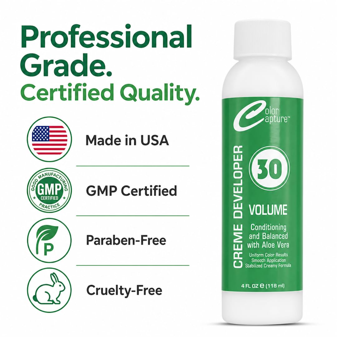 COLOR CAPTURE - Cream Developer, Hair Color Enhancer - Provides Consistent, Vibrant Results for Professional Coloring