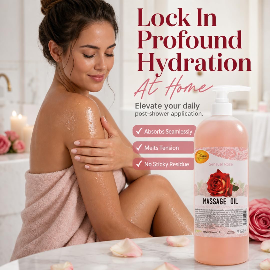 SPA REDI Massage Oil - Soothing Relief for Sore Muscles &amp; Hydrated Skin