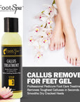 Foot SPA - Callus Remover Gel, 2 Oz - Professional Pedicure Care, Instantly Smooths Dry Cracked Heels & Removes Calluses