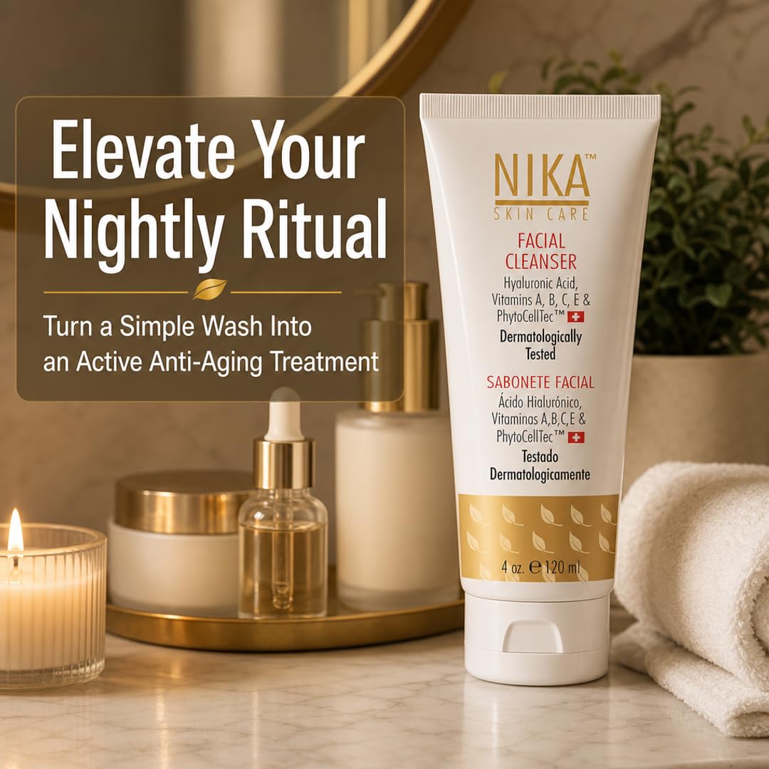 NIKA Facial Cleanser with Hyaluronic Acid, Retinol