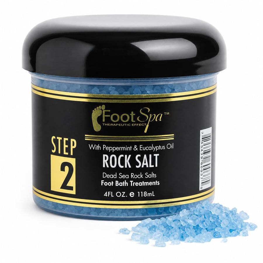 FOOT SPA - Bath Rock Salt with Eucalyptus & Peppermint Oil – Relax, Refresh & Rejuvenate Available in a Variety of Flavors and Sizes