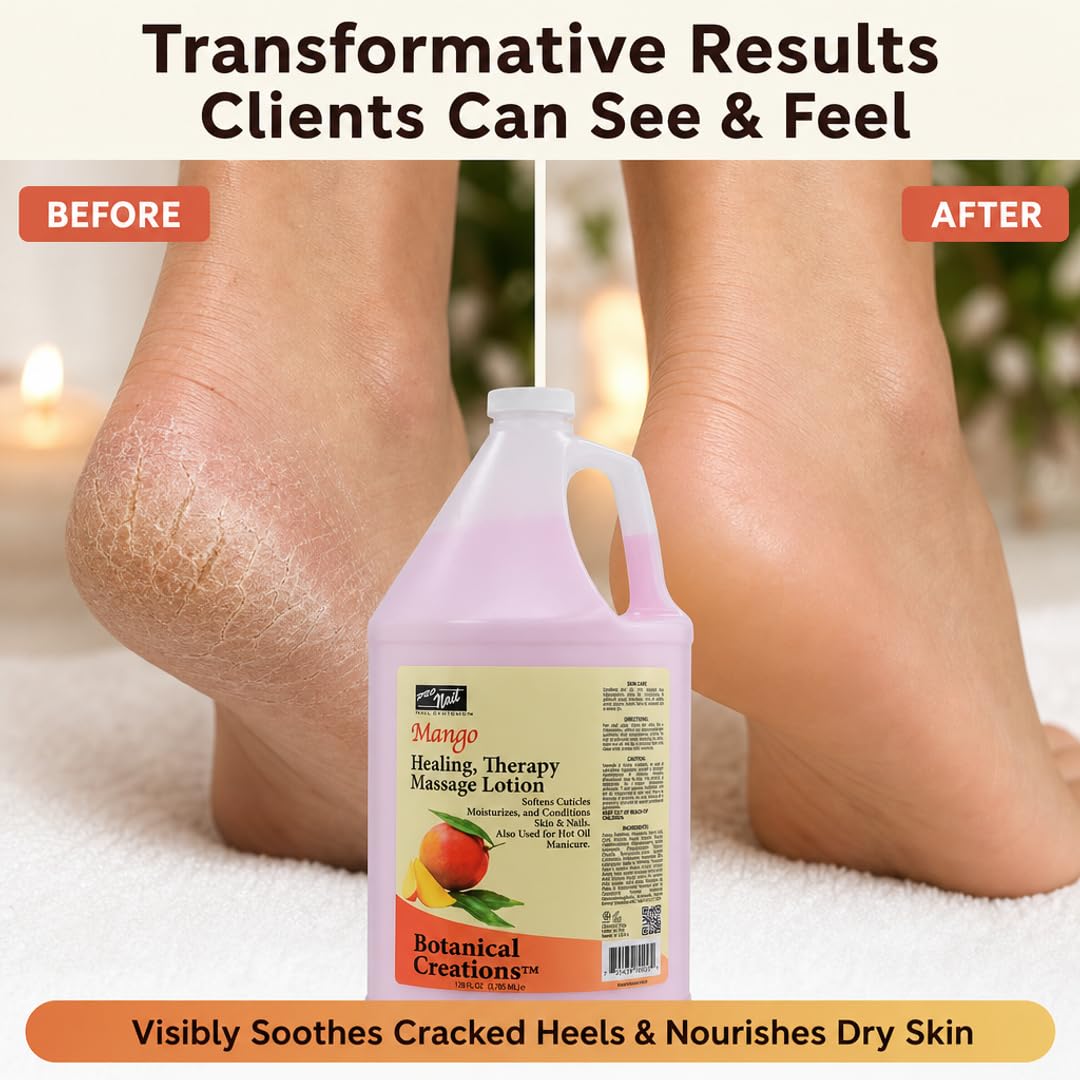 PRO NAIL Healing Therapy Massage Lotion - Nourishes &amp; Moisturizes Skin, Perfect for Pedicure, Manicure &amp; Body Care