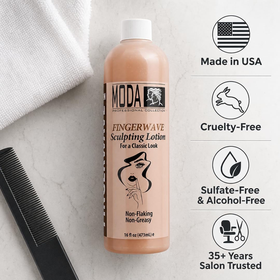 MODA Finger Wave Sculpting Lotion 16 oz curl defining cream