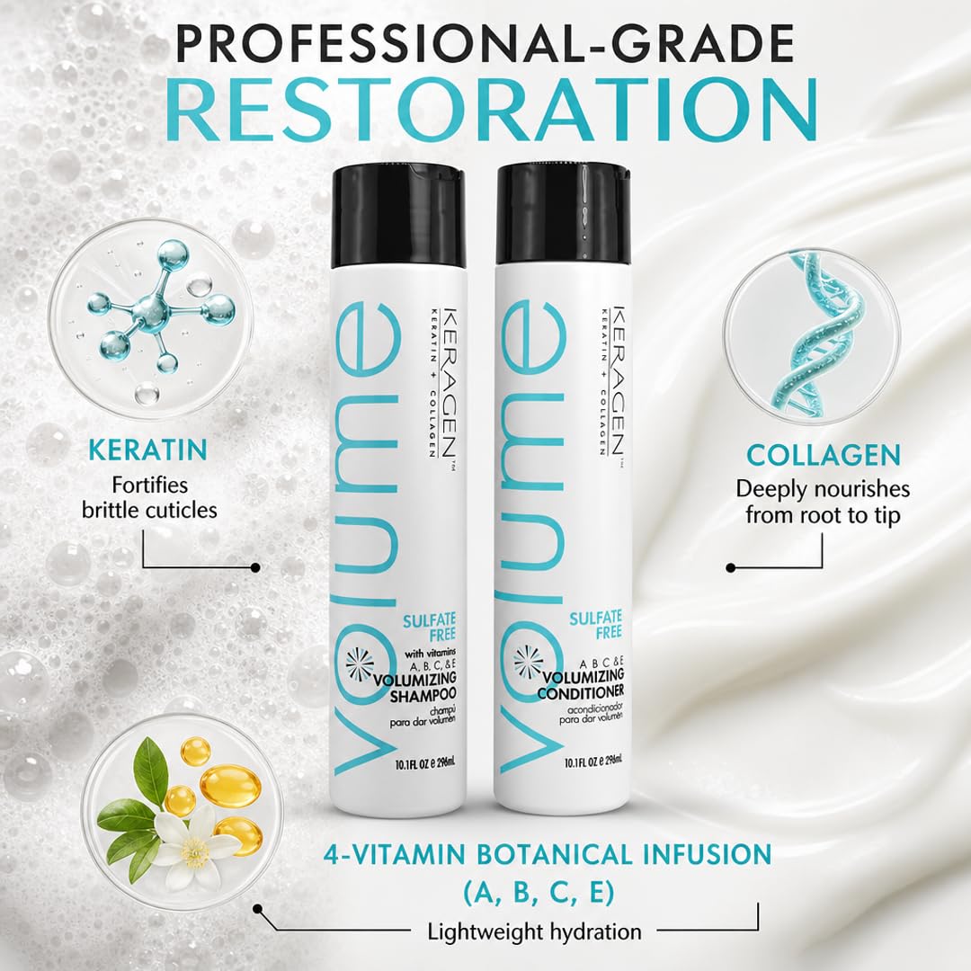 Keragen Volumizing Shampoo and Conditioner