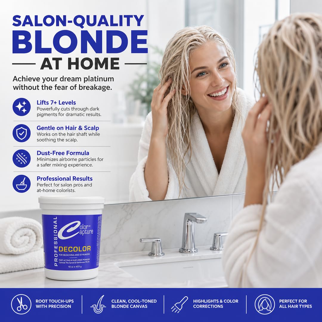 COLOR CAPTURE Hair Bleach Powder - Blue - For Bleaching &amp; Streaking - Professional Use - Beauty Market Online