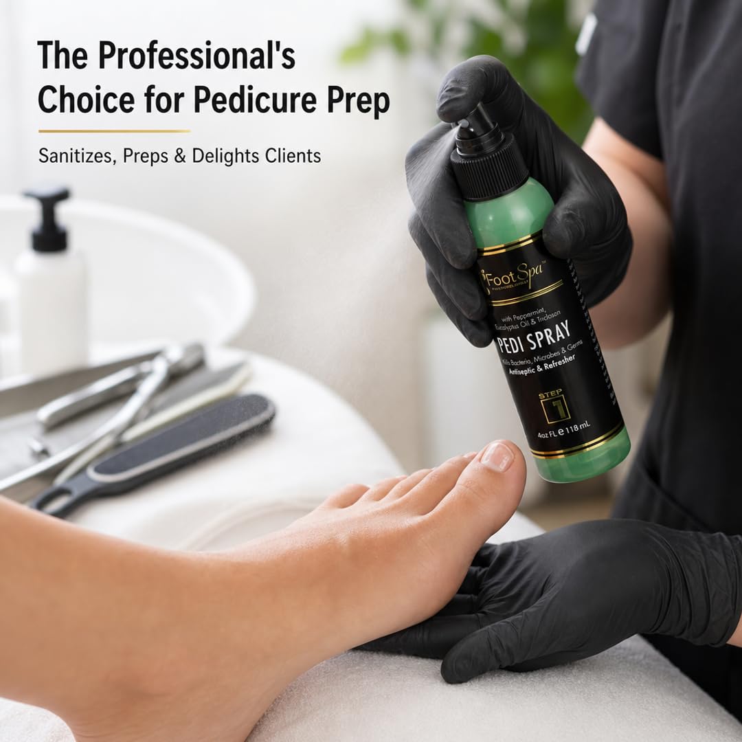 Pedi Spray Antiseptic - Mint &amp; Eucalyptus - Refreshing Foot Care Spray for Clean &amp; Revitalized Feet