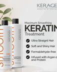 KERAGEN - Brazilian Keratin Smoothing Treatment for Dry & Damaged Hair, Frizz-Free Results