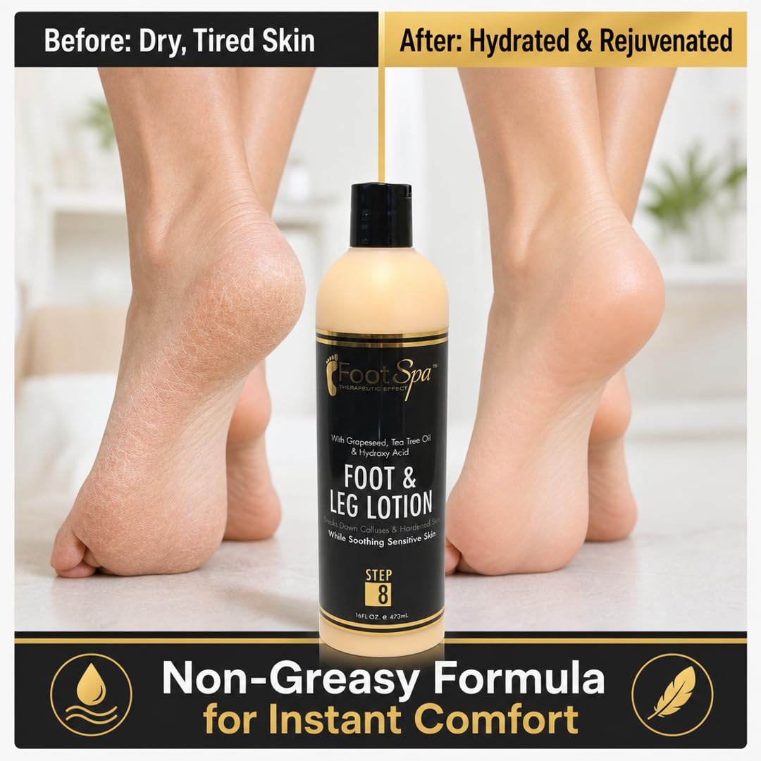 Foot Spa Healing Therapy Massage Lotion – Bulk Refill Gallon – Professional Pedicure &amp; Body Moisturizer with Peppermint &amp; Eucalyptus – Infused with Natural Oils &amp; Vitamins for Deep Hydration - Beauty Market Online