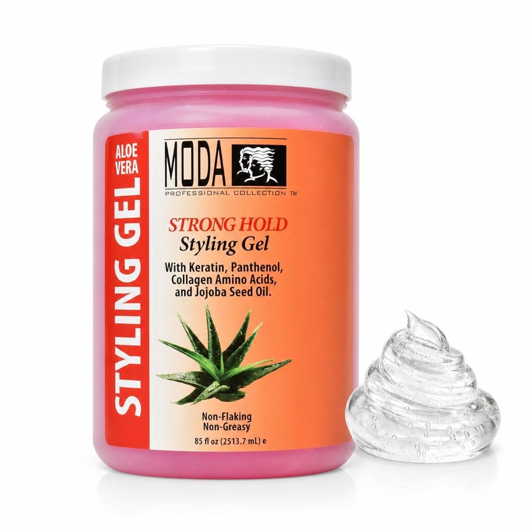 MODA Regular Hold Styling Gel – Nourishes &amp; Repairs with Glycerin, Keratin, Panthenol, Collagen &amp; Vitamin E – Long-Lasting Flexible Hold for All Hair Types - Beauty Market Online
