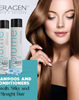 KERAGEN - Volumizing Shampoo and Conditioner for Fine Hair with Keratin and Collagen, Sulfate Free