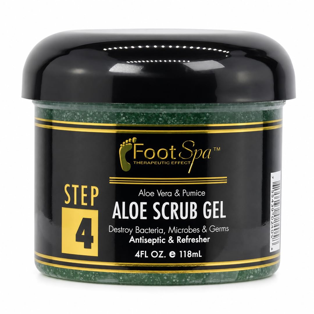 Foot Spa Exfoliating Scrub Gel – Bulk Refill Gallon for Manicure, Pedicure & Body – Infused with Aloe Vera & Salicylic Acid – Professional Exfoliator for Smooth, Polished & Hydrated Skin