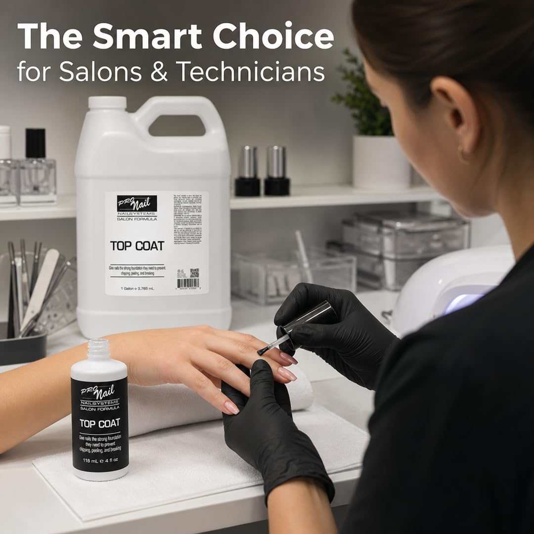 PRO NAIL - Nail Polish Top Coat - High Gloss, Chip Resistant, Long-Lasting Shine for Manicure &amp; Pedicure - Beauty Market Online