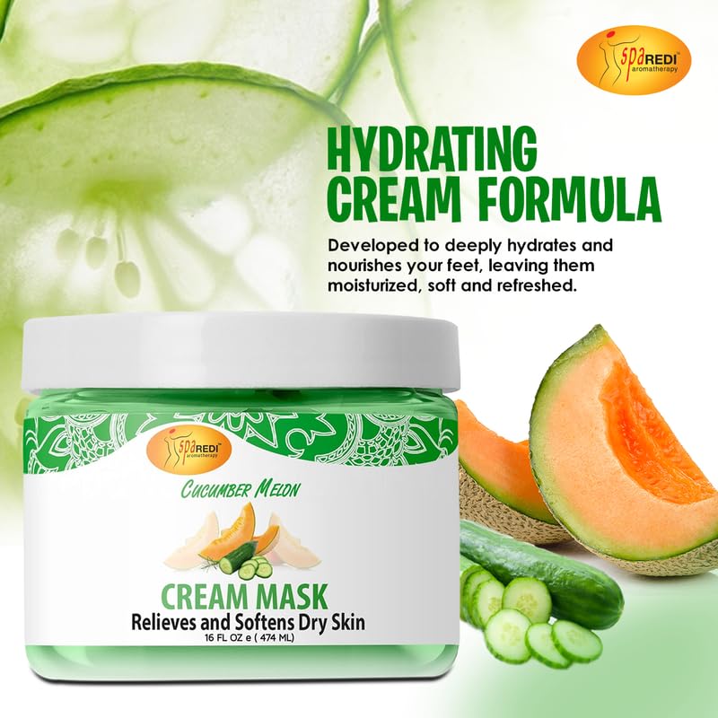 SPA REDI Body &amp; Foot Cream Mask - Hydrating &amp; Refreshing for Tired Skin