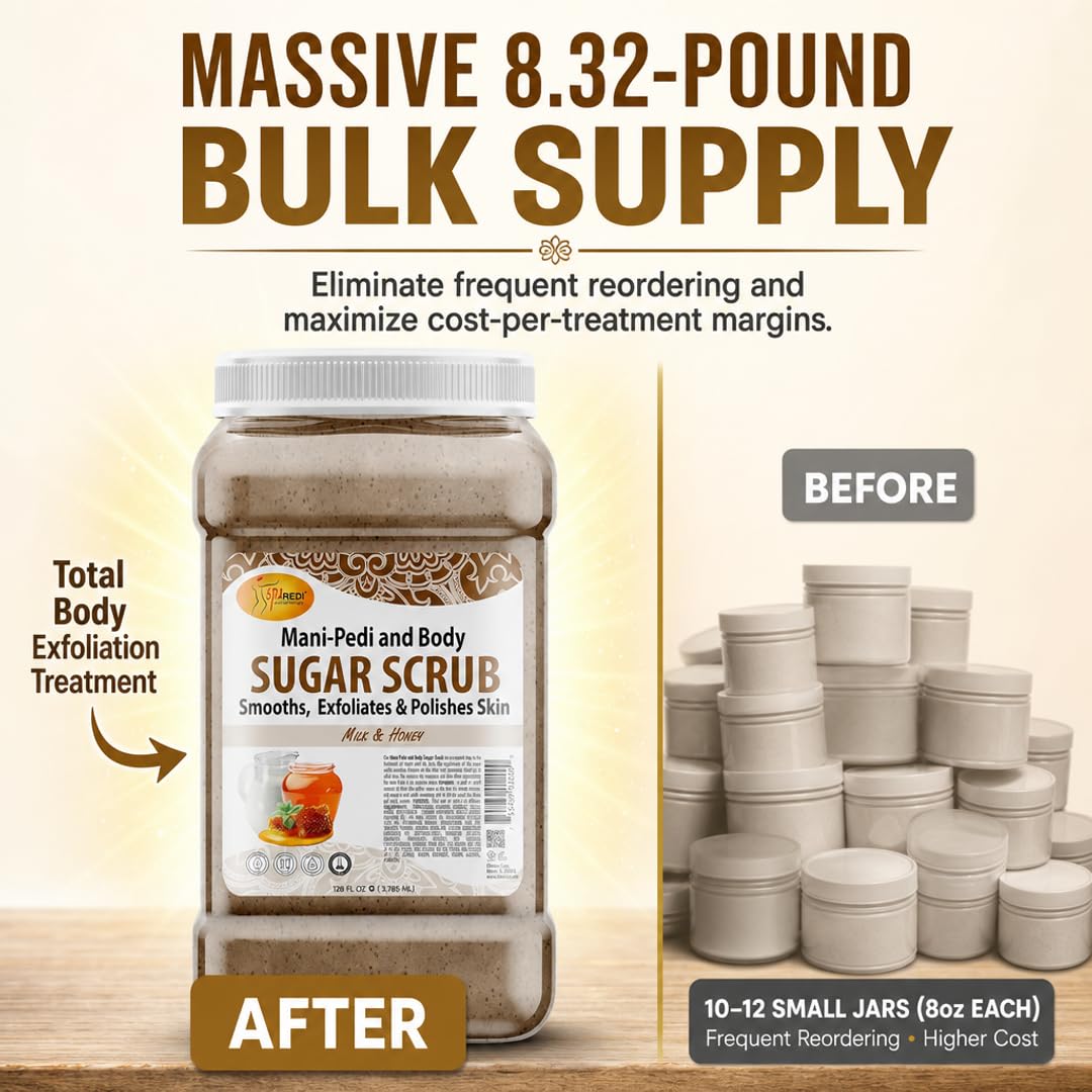 SPA REDI Sugar Body Scrub - Exfoliating &amp; Moisturizing for Smooth, Fresh Skin
