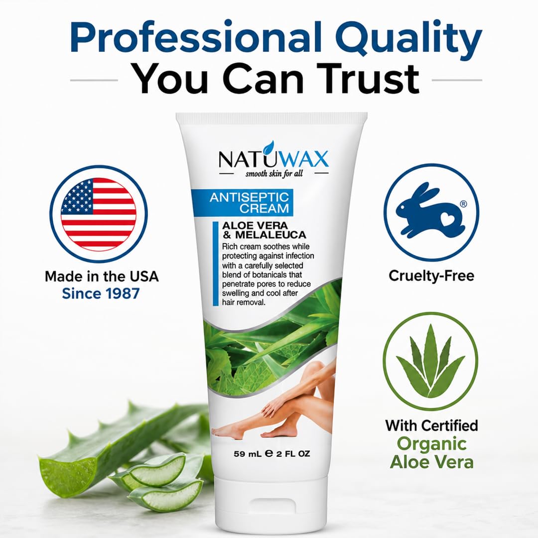 Natuwax Post-Depilatory Lotion - Hydrates &amp; Soothes Skin After Hair Removal