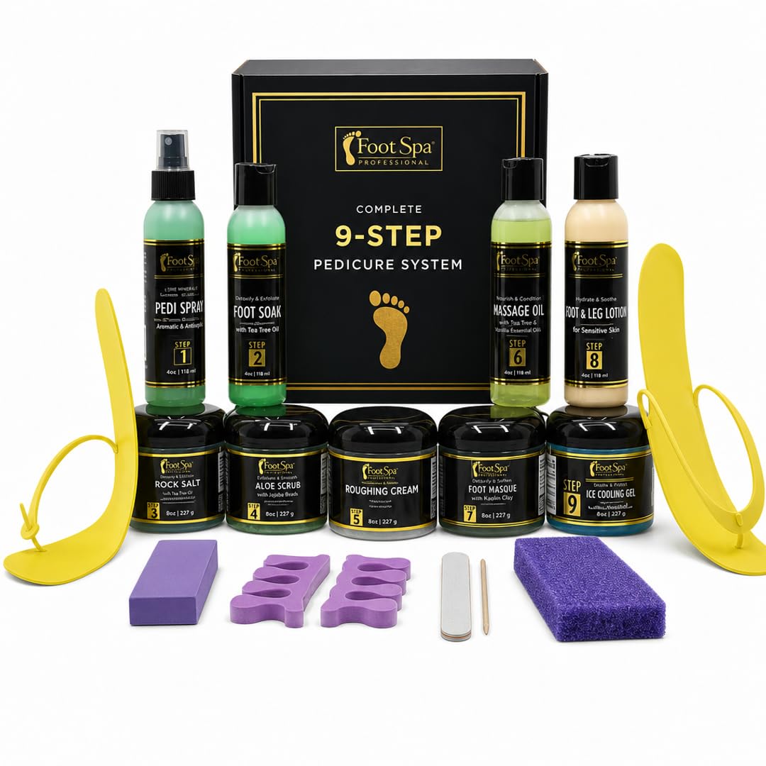 Foot Spa Professional Pedicure Student Kit – Complete 10-Piece Aromatherapeutic Spa Pedicure Se