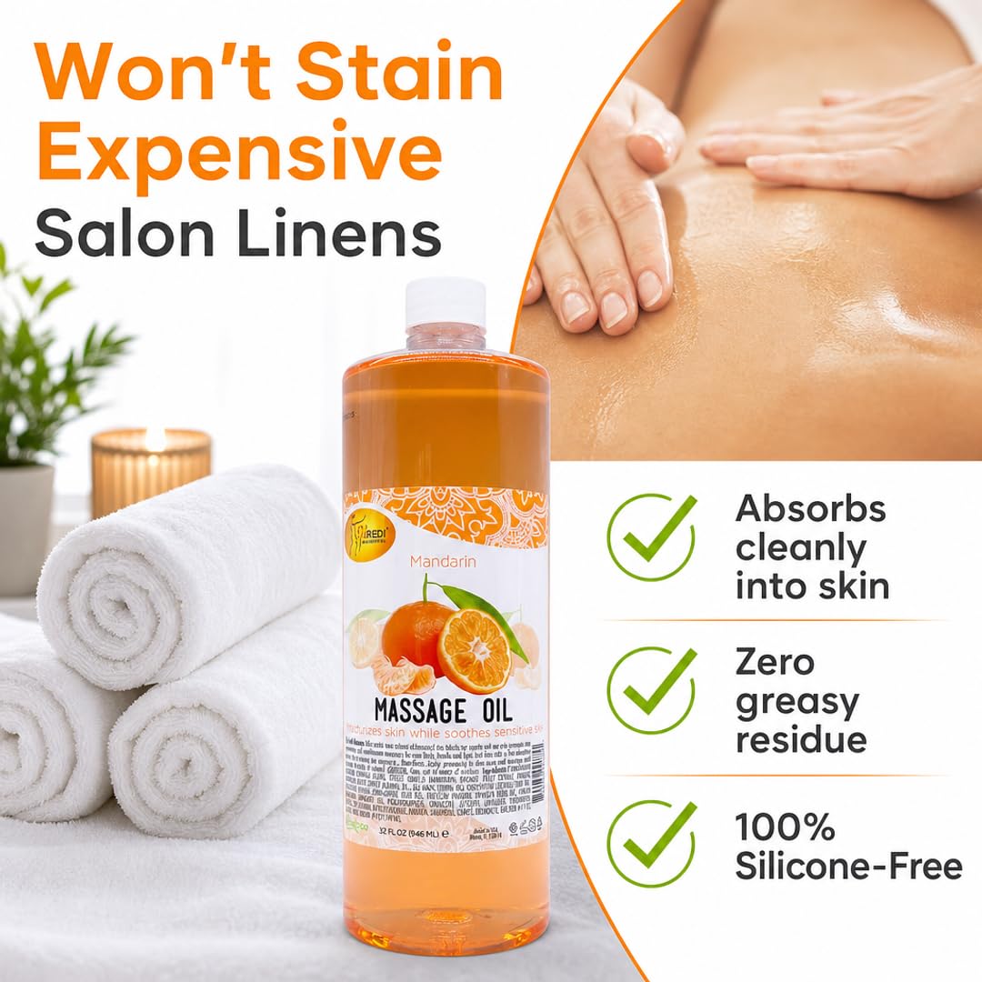SPA REDI Massage Oil - Soothing Relief for Sore Muscles &amp; Hydrated Skin