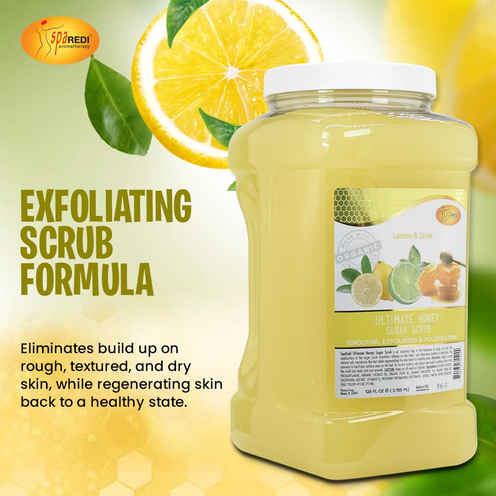 SPA REDI Sugar Body Scrub - Lavender &amp; Wildflower, Exfoliating &amp; Hydrating for Smooth, Glowing Skin
