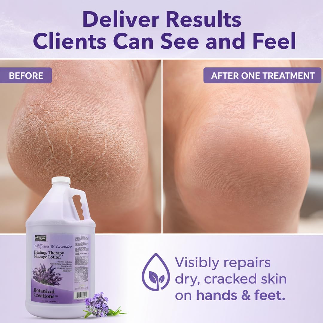 PRO NAIL Healing Therapy Massage Lotion - Nourishes &amp; Moisturizes Skin, Perfect for Pedicure, Manicure &amp; Body Care