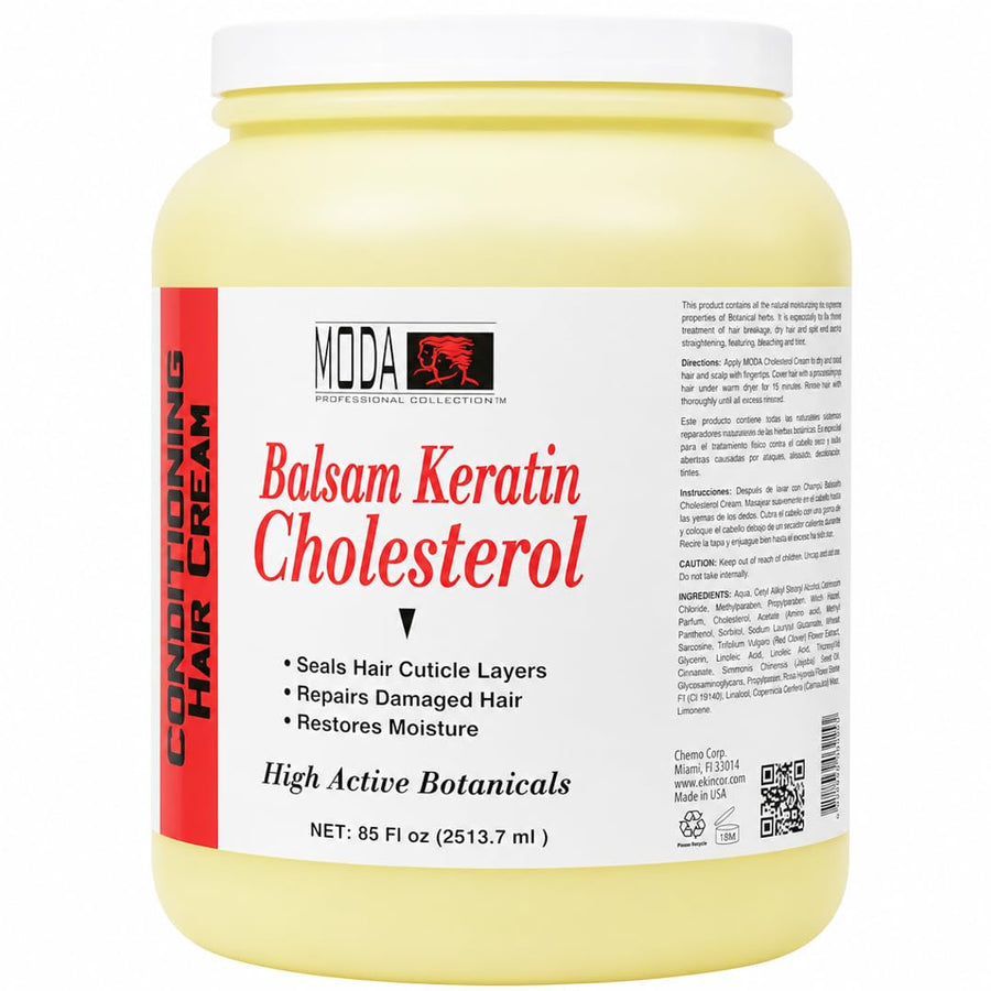 MODA - Balsam Keratin Cholesterol - Strengthens and Revitalizes Hair - Deep Nourishment and Repair