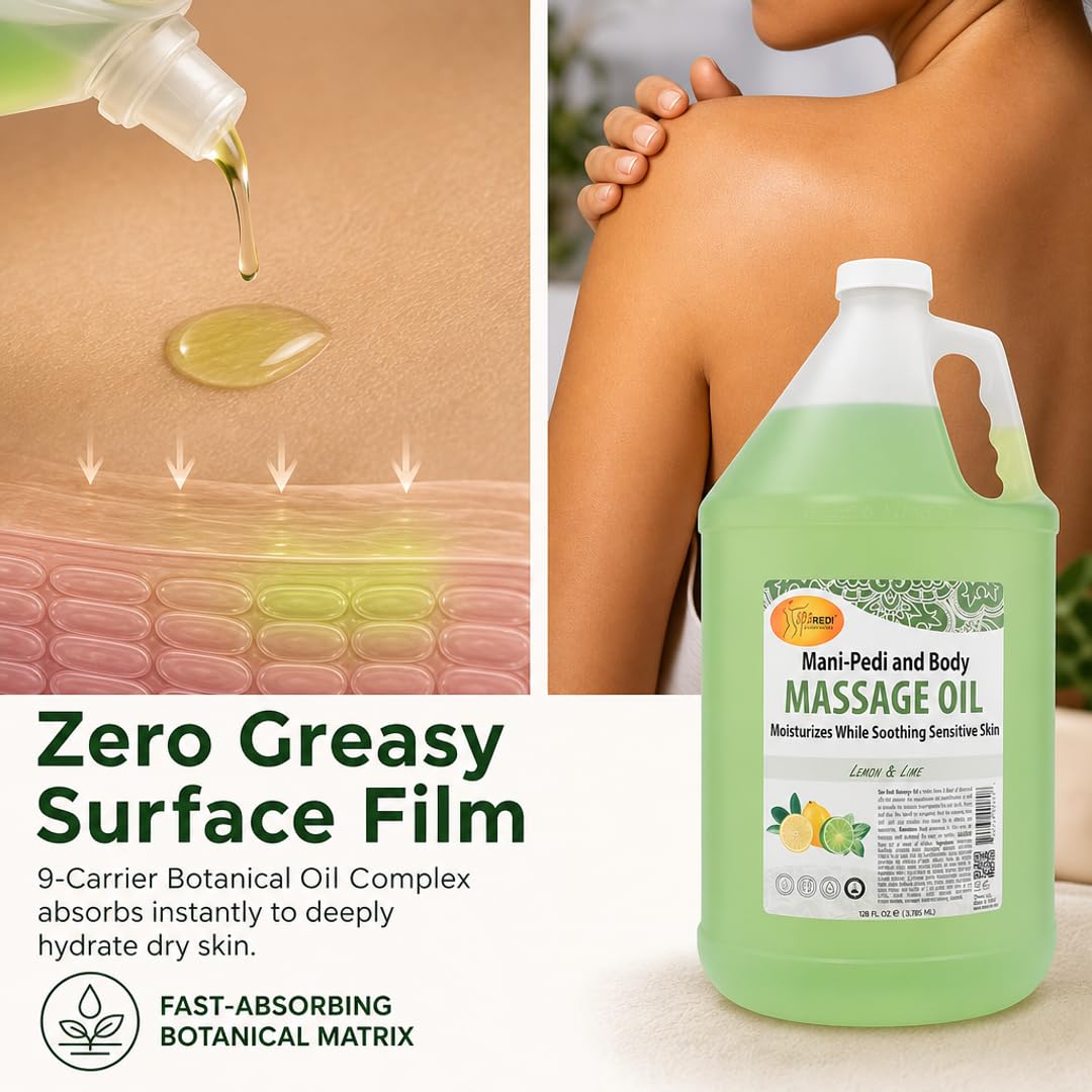SPA REDI Massage Oil - Soothing Relief for Sore Muscles &amp; Hydrated Skin