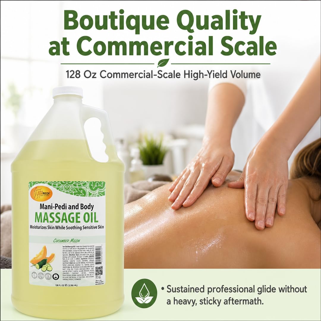 SPA REDI Massage Oil - Soothing Relief for Sore Muscles &amp; Hydrated Skin