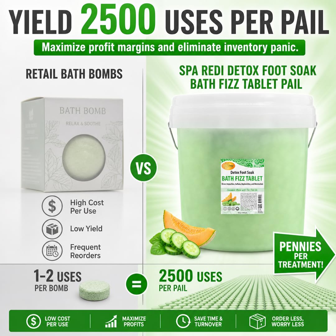 SPA REDI Bath Fizz Tablets - Relaxing Aromatherapy in Various Scents