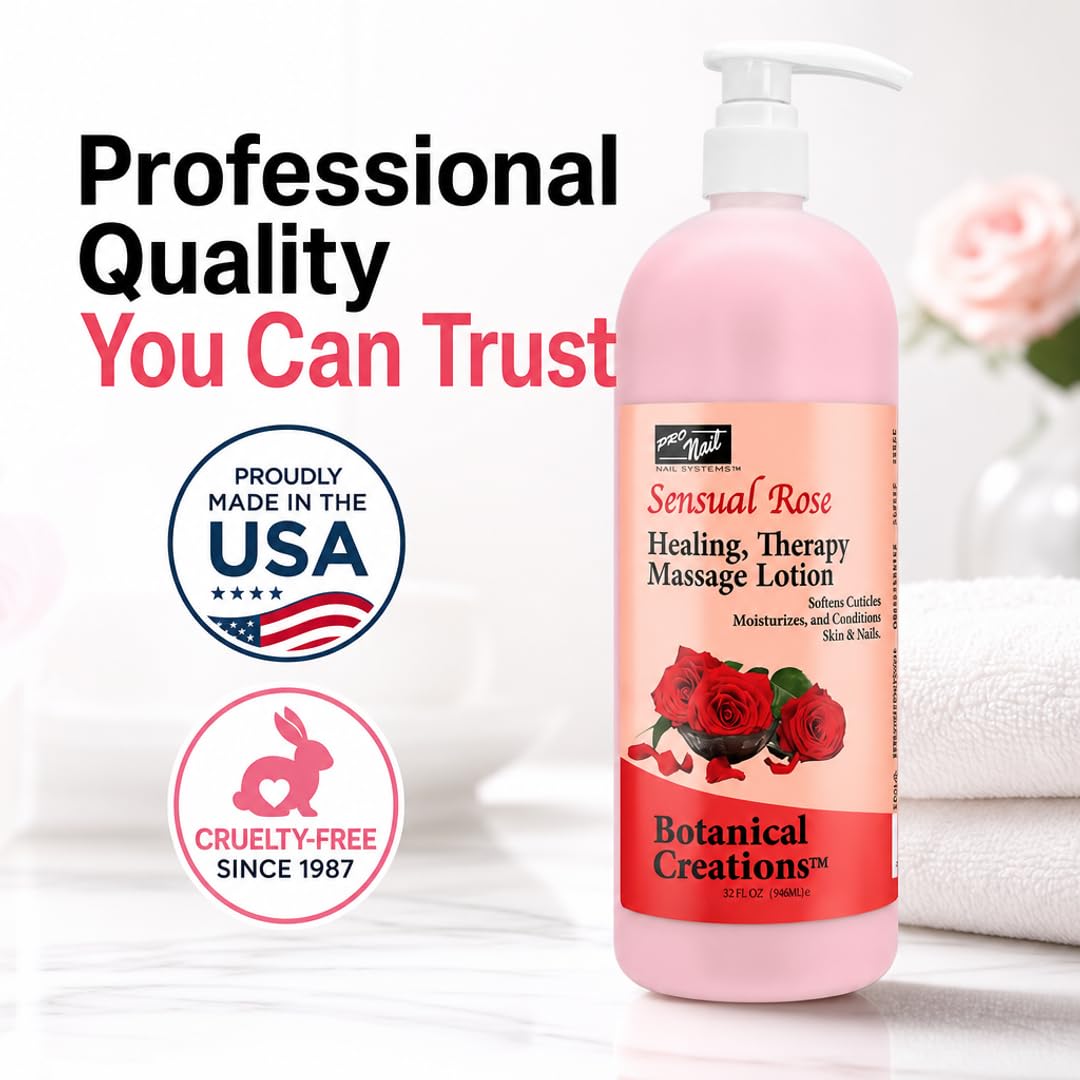 PRO NAIL Healing Therapy Massage Lotion - Nourishes &amp; Moisturizes Skin, Perfect for Pedicure, Manicure &amp; Body Care