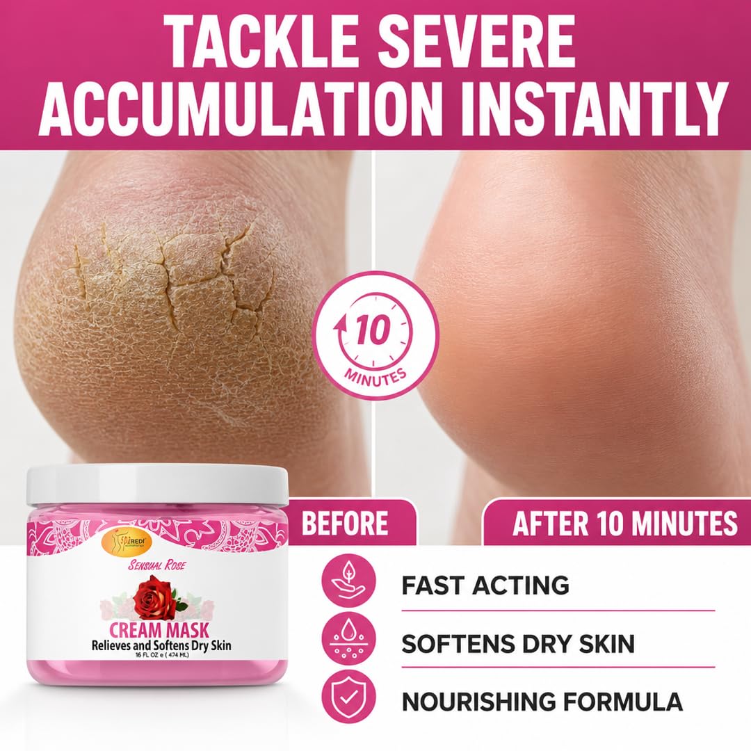 SPA REDI Body &amp; Foot Cream Mask - Hydrating &amp; Refreshing for Tired Skin