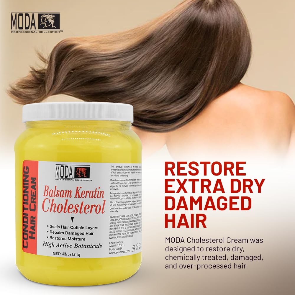 MODA Cholesterol Deep Conditioning Hair Cream - Nourishes &amp; Strengthens Hair