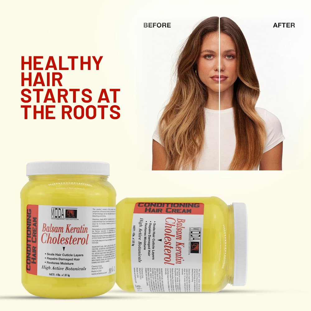 MODA Cholesterol Deep Conditioning Hair Cream - Nourishes &amp; Strengthens Hair