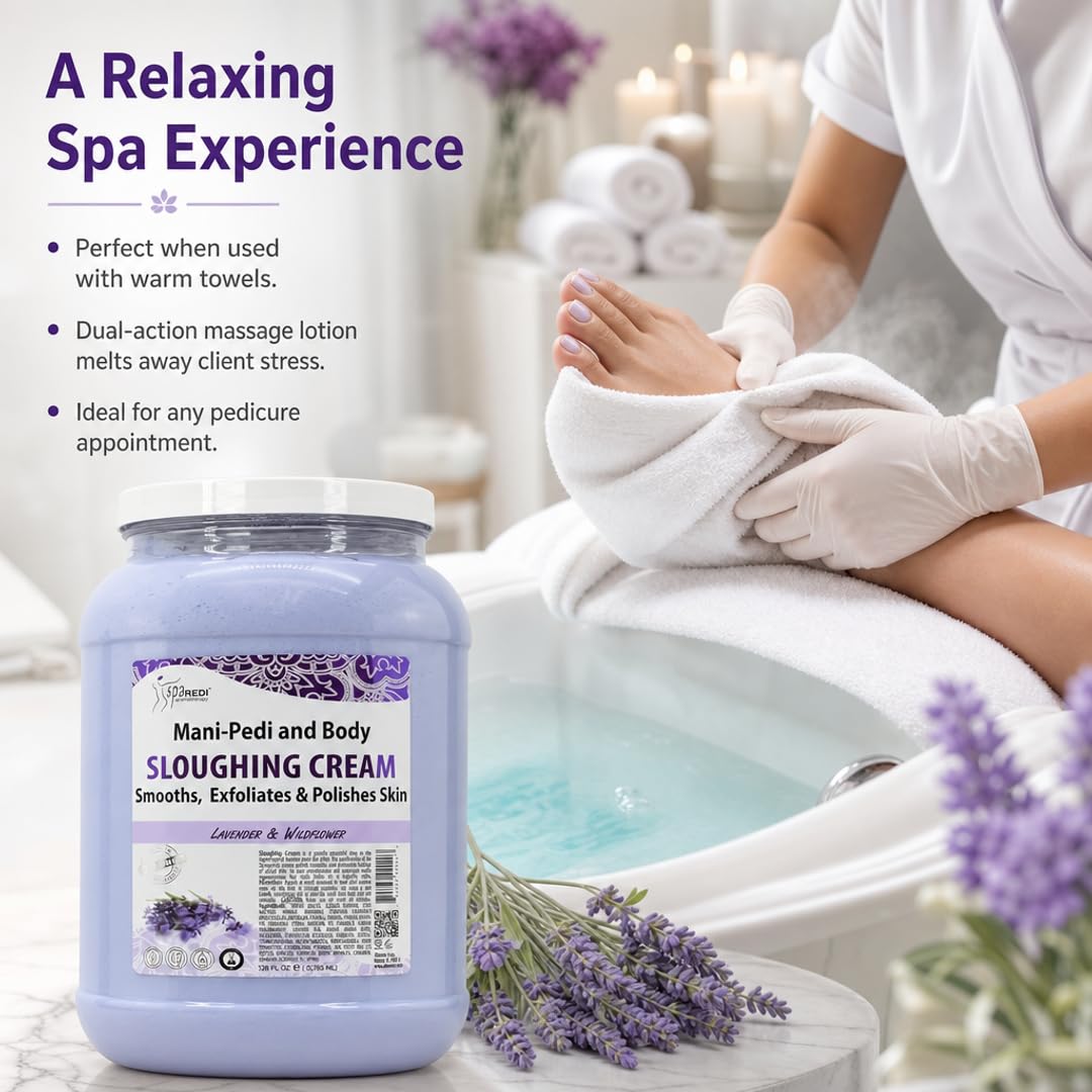 SPA REDI - Foot Cream, Sloughing Lotion - Exfoliating Pedicure Foot Care for Dry Cracked Feet - Beauty Market Online
