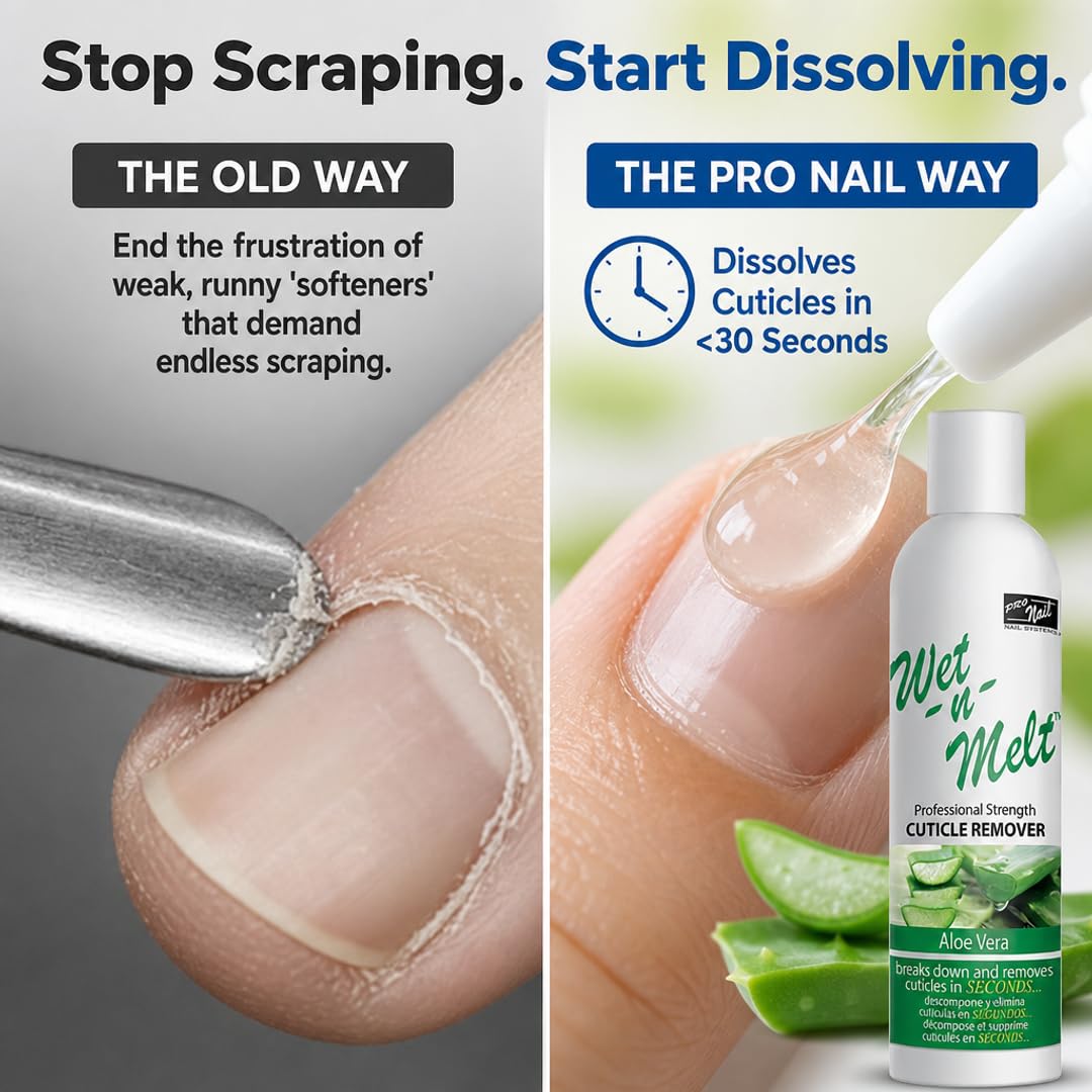 PRO NAIL Cuticle Remover Gel with Aloe Vera - Softens &amp; Moisturizes for Fast Cuticle Removal