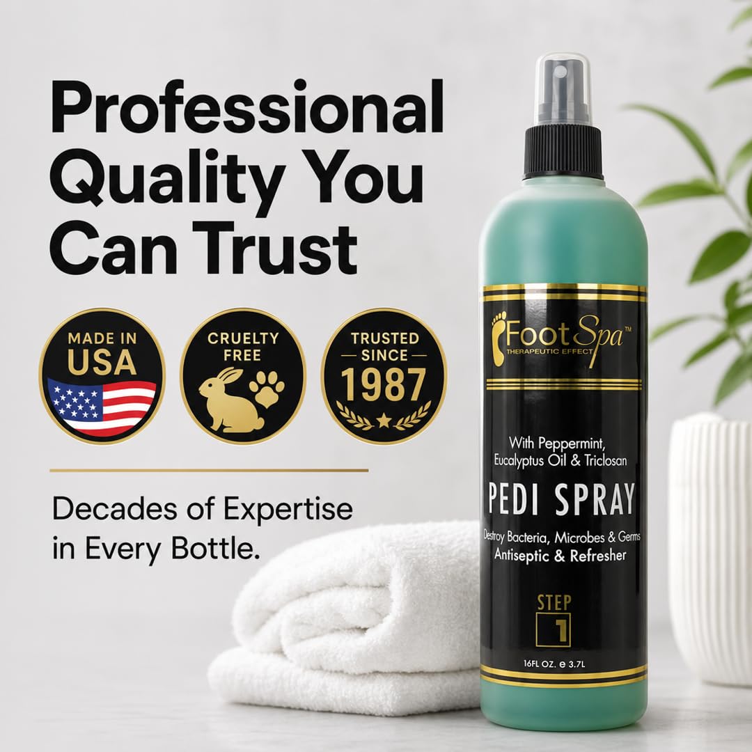 Pedi Spray Antiseptic - Mint &amp; Eucalyptus - Refreshing Foot Care Spray for Clean &amp; Revitalized Feet - Beauty Market Online