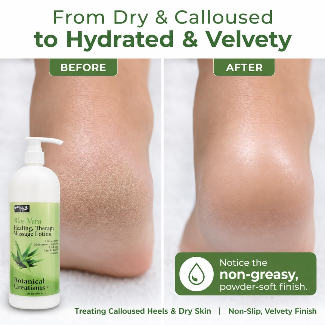 PRO NAIL Healing Therapy Massage Lotion - Nourishes &amp; Moisturizes Skin, Perfect for Pedicure, Manicure &amp; Body Care
