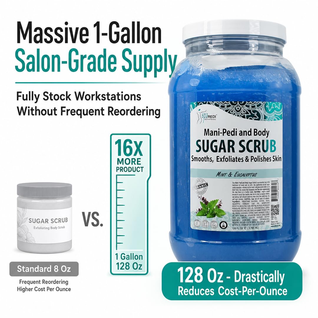 SPA REDI Sugar Body Scrub - Exfoliating &amp; Moisturizing for Smooth, Fresh Skin