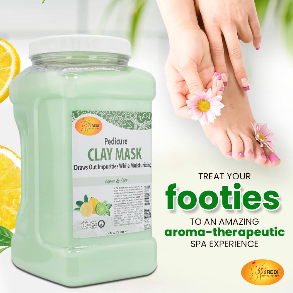 SPA REDI Clay Mask - Detoxifying, Hydrating &amp; Pore Purifying for Body and Pedicure