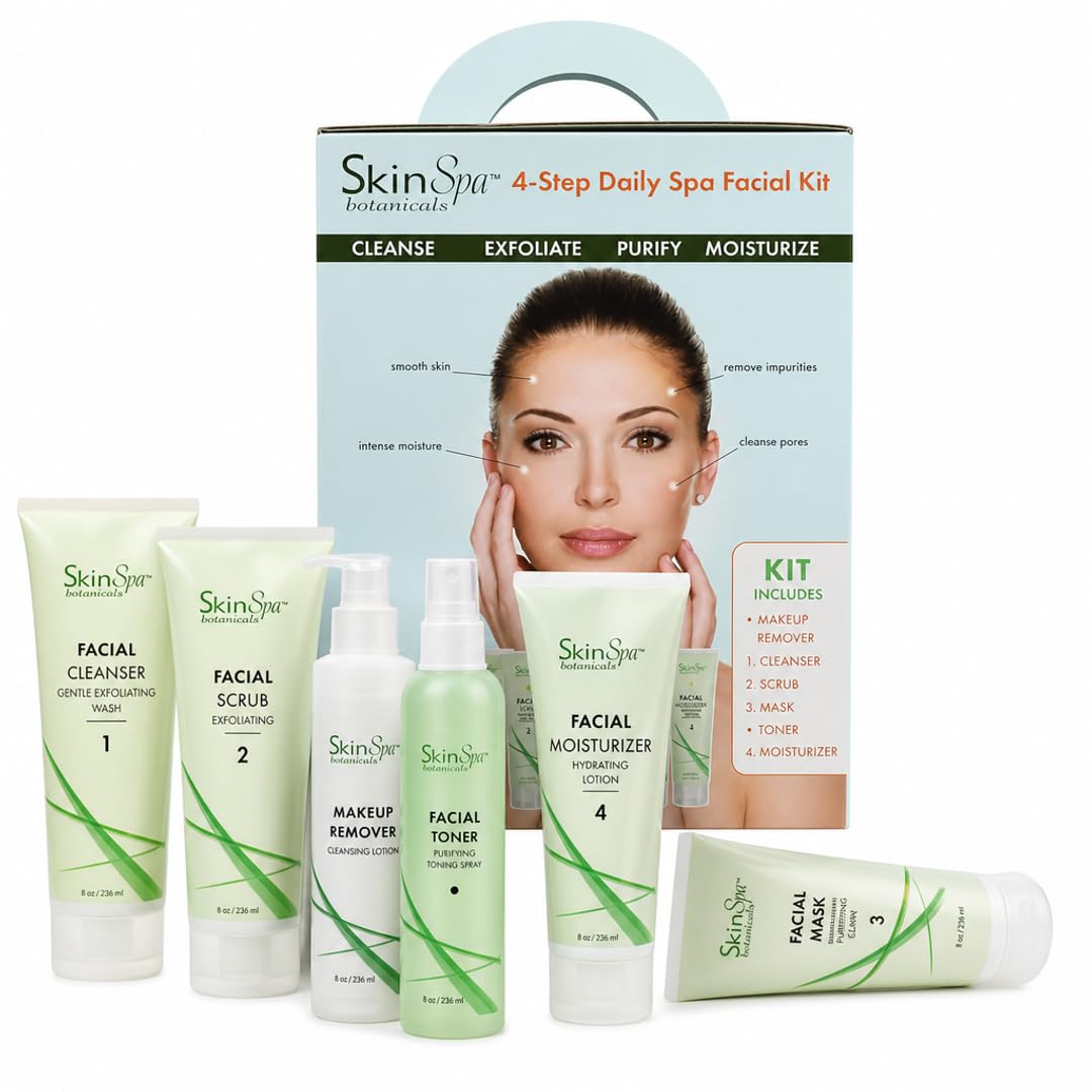 SKIN SPA Facial Cleanser Set with aloe vera 8 oz