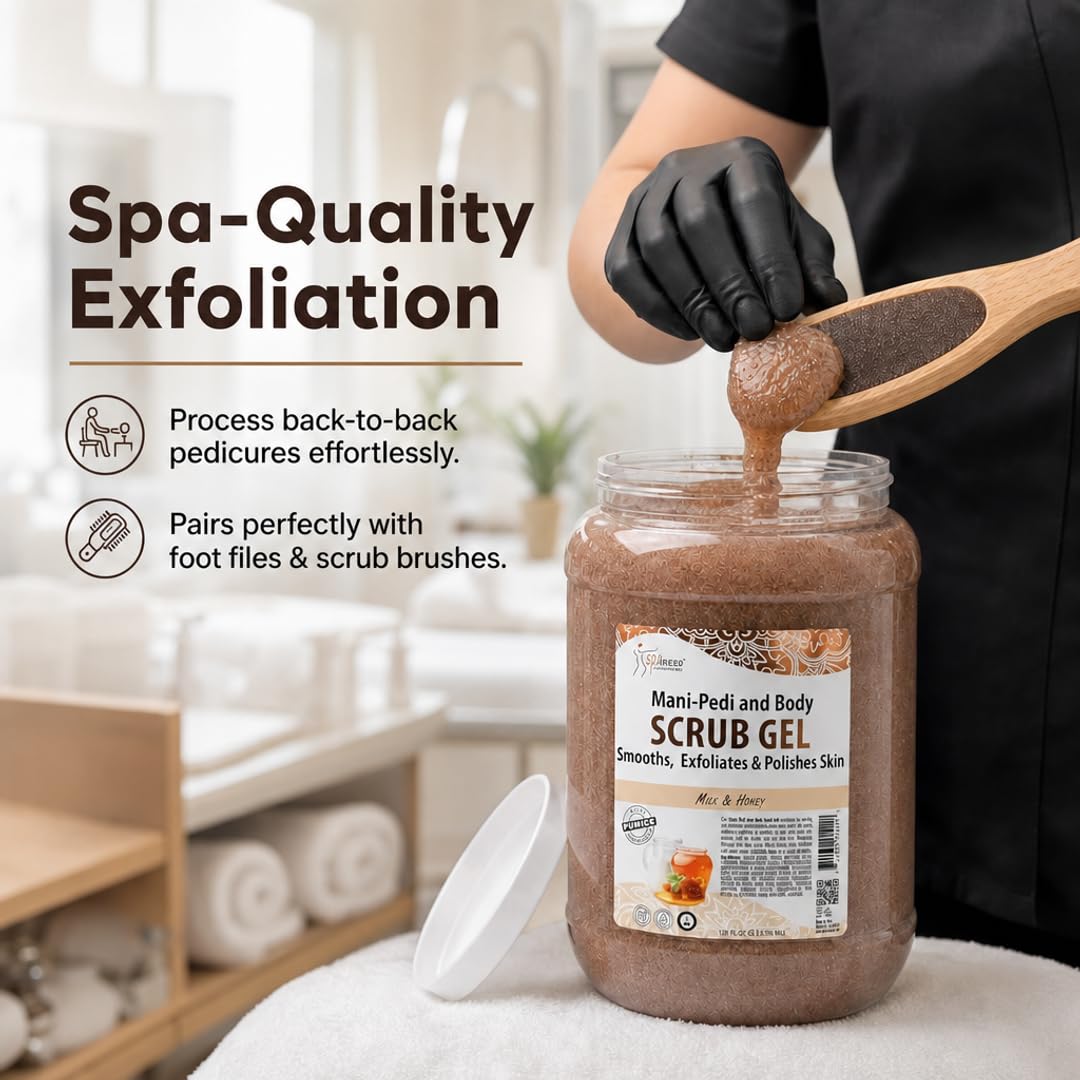 SPA REDI Exfoliating Scrub Pumice Gel - Hydrating Body Exfoliator with Hyaluronic Acid - Refresh &amp; Revitalize