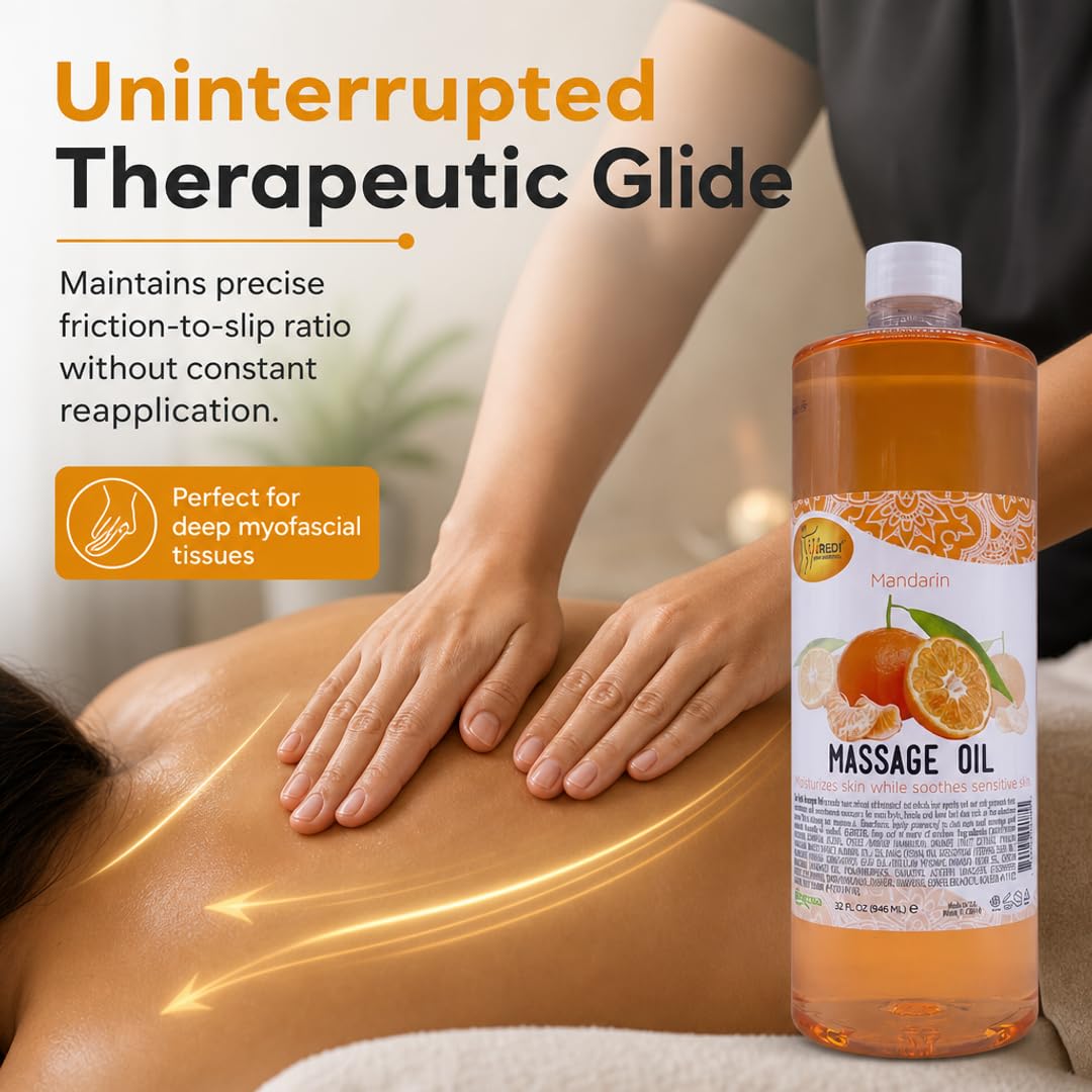 SPA REDI Massage Oil - Soothing Relief for Sore Muscles &amp; Hydrated Skin