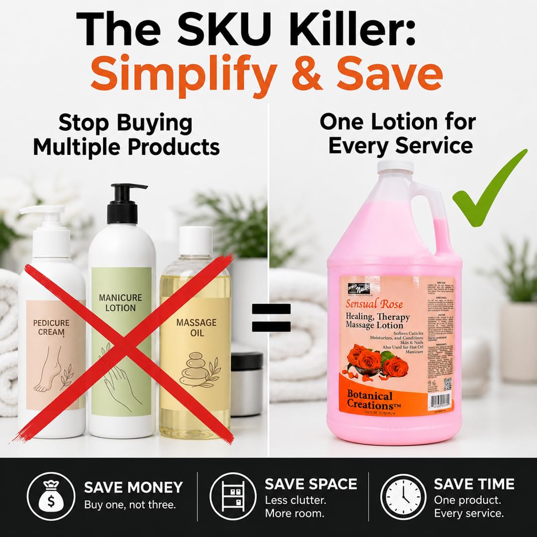 PRO NAIL Healing Therapy Massage Lotion - Nourishes &amp; Moisturizes Skin, Perfect for Pedicure, Manicure &amp; Body Care